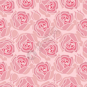 矢量粉红色玫瑰花背景图片