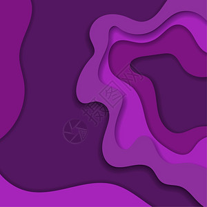 摘要紫3D剪切纸背景摘要波形状矢量格式图片