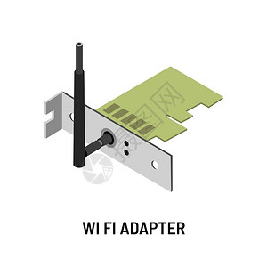 无线适配器提供设备和网络天线信号传输数字连接或链的网络天线和信号传输数字连接或链的互联网Wifi调试器天线和微化学孤立电子装置矢量无线醚网插画