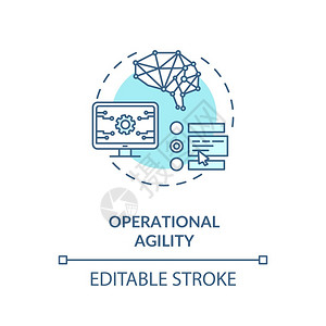 格式转换操作敏捷的绿概念图标技术创新数字转换用于商业理念的细线插图矢量孤立的大纲RGB彩色绘图可编辑中风操作敏捷的绿概念图标插画