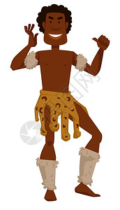 非洲服装非洲部落土著插画