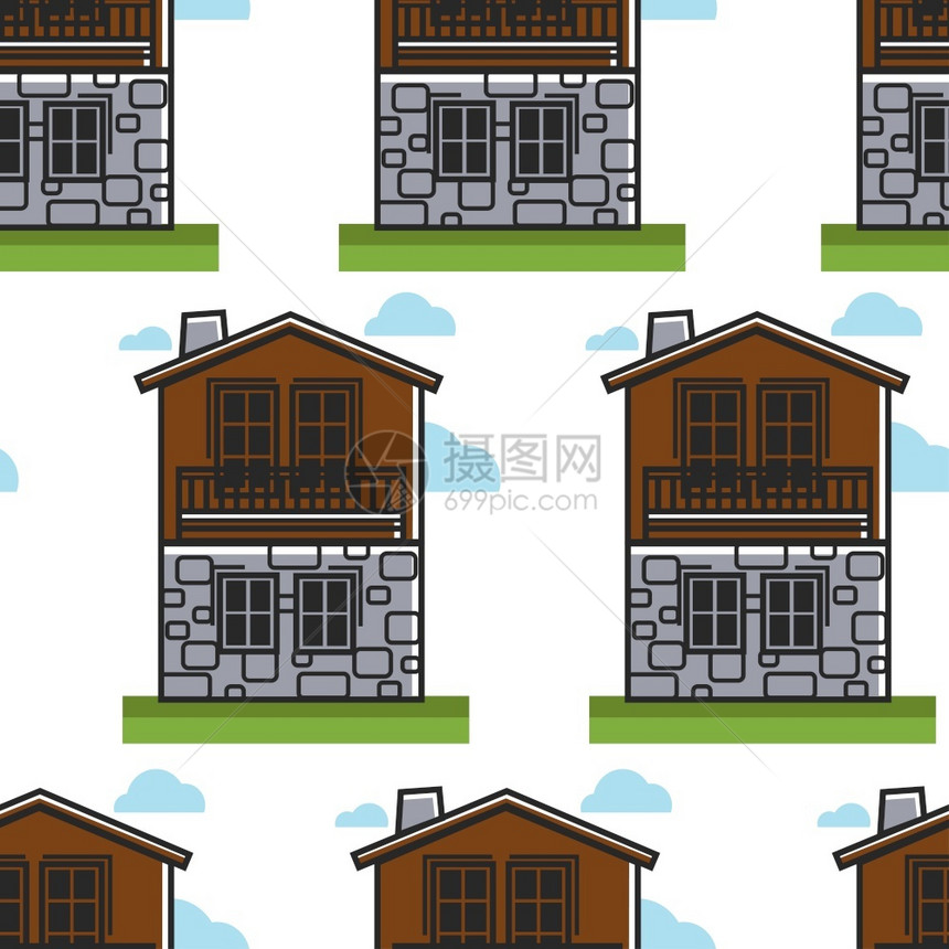 无缝模式保加利亚的房屋图片