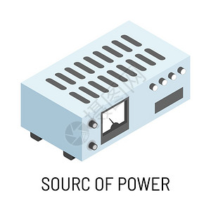 集电源孤立的器设备矢量开关和按钮规模的能源供应电力子系统现有控制器便携式发电机现代技术孤立的电器插画