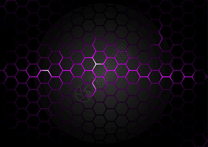 六边形纹理紫色Magma背景的六边形模式插画