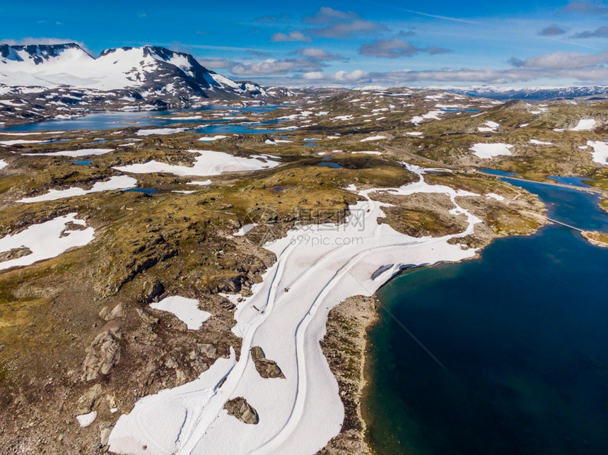 挪威夏季山地景观旅游色5号Sognefjellet公路空中视图山地景观挪威旅游色5号Songnefjellet公路图片