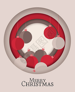 装饰圣诞球品圣诞背景快乐卡片装饰圣诞球的矢量插图图片