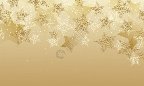 雪落下的声音星矢量插图圣诞节背景卡片和雪花快乐圣诞明星插画