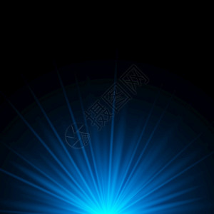 蓝光线在暗底背景上升有文字空间光亮星效应矢量插图背景图片