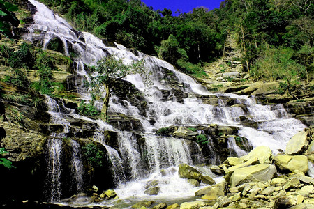 泰国Chiangmai的Maeya瀑图片
