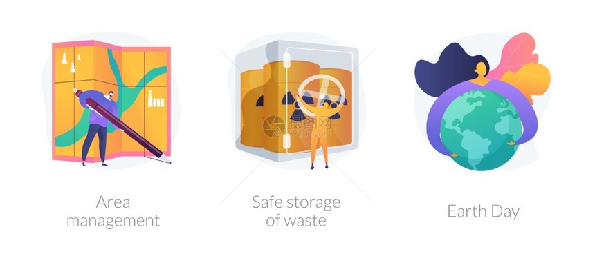 地球生态防护方法环境污染预防自然护理地区管废物安全储存地球日比喻矢量孤立概念比喻图自然护理病媒概念比喻图片