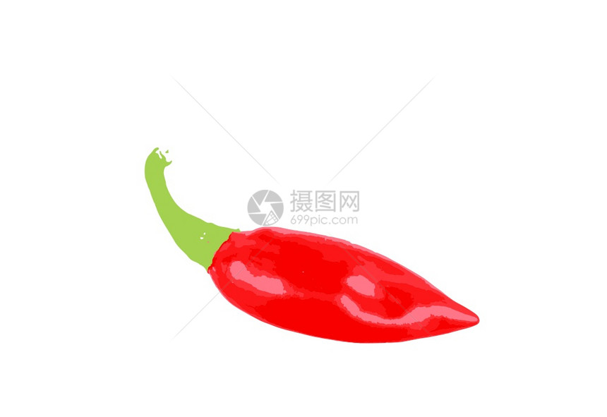 白色背景上隔开的新鲜红辣椒图片