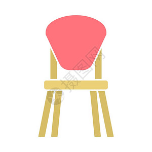 实木小凳子儿童椅子图标插画