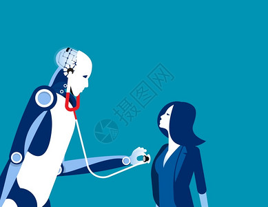 新型医生技术健康病媒概念说明人工智能机器Cyborg图片