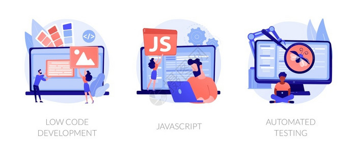 沃勒软件开发用户界面设计编程语言和使用测试低代码开发javastrict自动测试比喻矢量分离概念比喻图信息技术产品开发过程矢量概念比插画