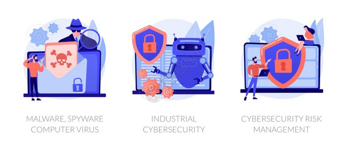 发展安全反软件开发恶意计算机和间谍软件工业网络安全风险管理隐喻病媒孤立概念隐喻图解网络安全意识病媒概念隐喻插画
