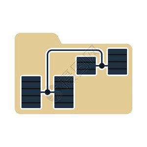 文件夹网络图标平面颜色设计矢量说明背景图片