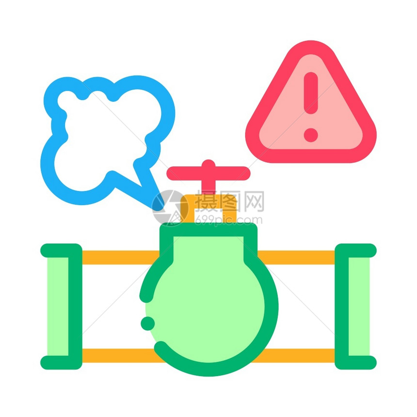 气管断开图标矢量气管断开符号孤立的等宽符号示意图气管断开标矢量示图片