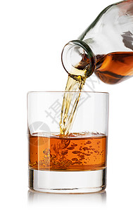 威士忌倒在杯子上图片