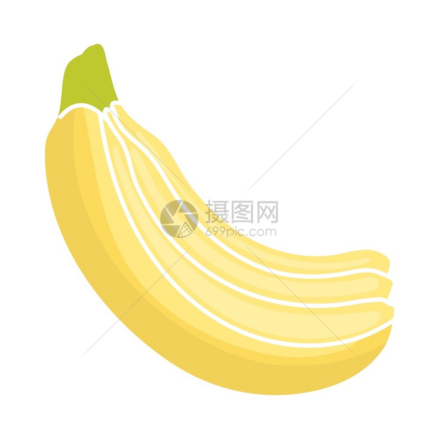 卡通香蕉矢量图标图片