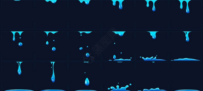 水滴落动画帧图片
