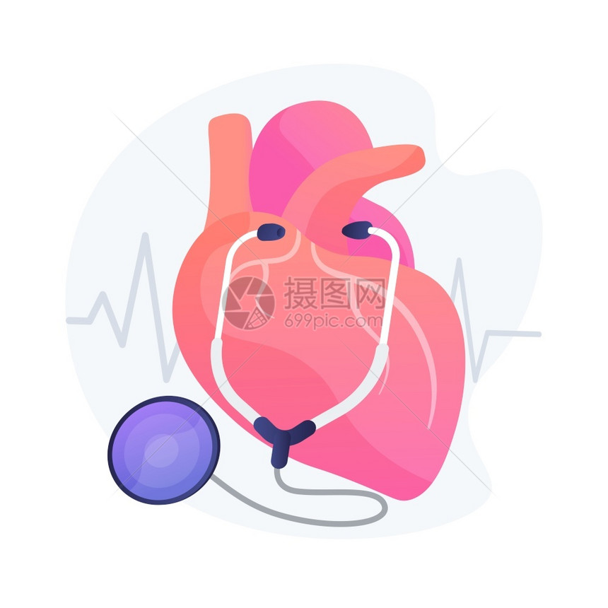 心脏节血管病脏和治疗医设备仪器保健病媒孤立概念比喻图心脏病媒概念比喻图片