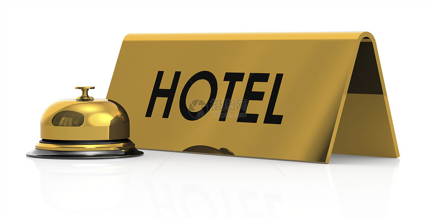 金铃带酒店标志3D图片