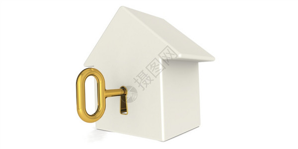 解锁房屋的金键3D图片