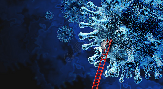 作为治疗病原体细胞的医生治疗研究概念疫苗和流感或冠状的医疗和疾控制作为用3D说明要素研究治疗方法的保健比喻背景图片
