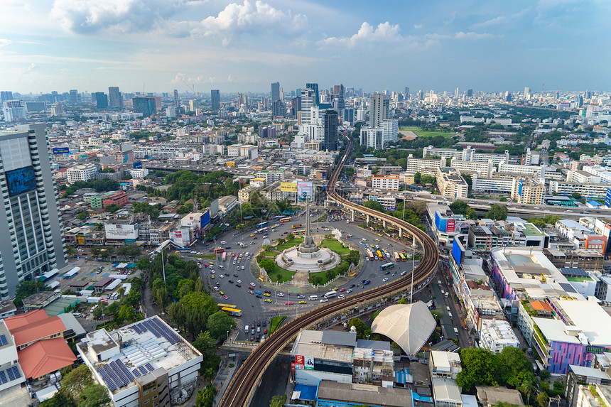 泰国曼谷市中心环形路空中图像图片