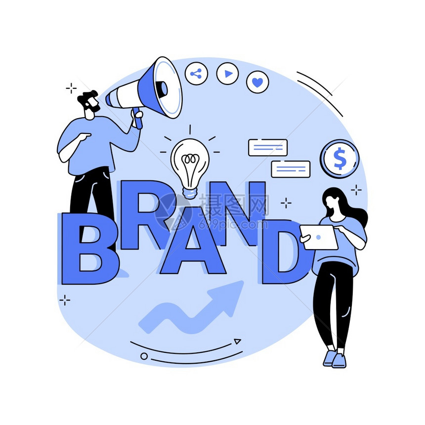 建立品牌意识营销战略品牌管理公司身份通信战略商业故事抽象隐喻图片