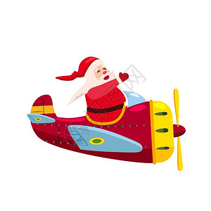 圣诞飞速机反转古年矢量孤立的漫画风格图片