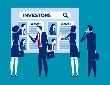 寻找投资者概念商业矢量说明投资专业图片