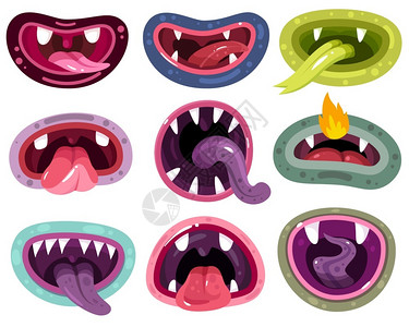 怪兽嘴舌头图片