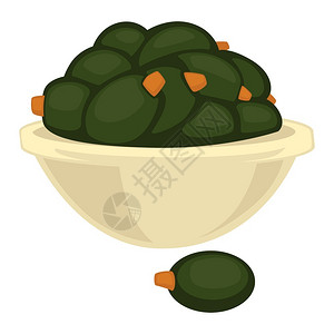 有机天然食物蔬菜橄榄矢量元素图片