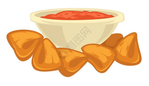 土豆炖豆角土豆角和番茄酱卡通矢量插画插画