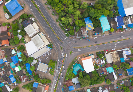 泰国曼谷城镇三叉口交通图像图片