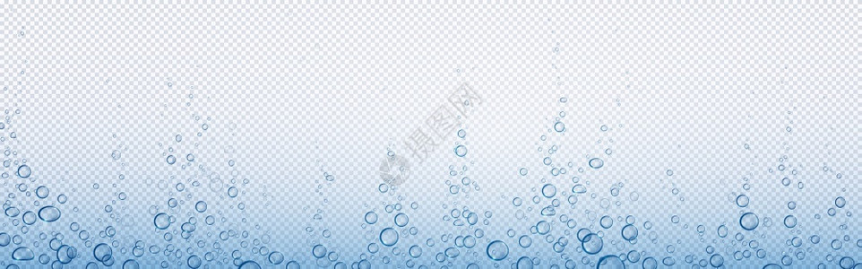 蓝色水滴矢量苏打气泡背景插画