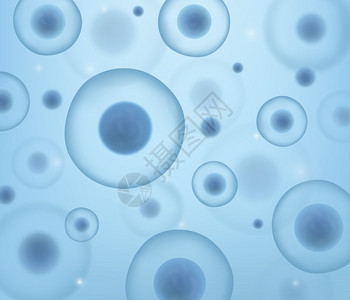 蓝色科技光线球分子研究致病微生物圆形细胞标语遗传高科技微生物学医说明插画