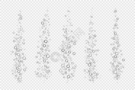 上升的气泡水下空气泡插画