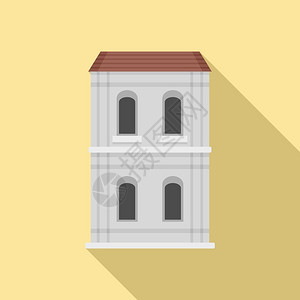 建筑遮阳用于网络设计的法国城市房屋图标French城市房屋矢量图标的简单插城市房屋标平板风格插画