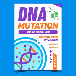 DNA遗传学遗传工程实验室转基因生物分子概念模板插画