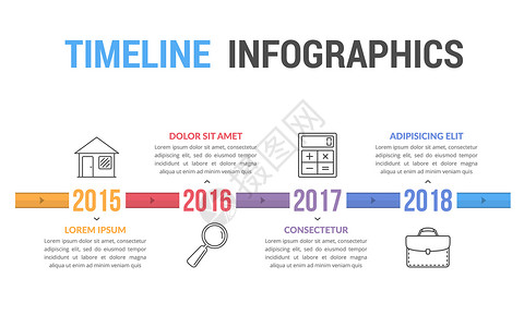时间线信息图模板 图片