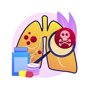 肺矢量图低呼吸道感染抽象概念矢量图插画