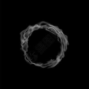 黑色背景的烟雾框架透明质的白烟波透明质的白烟浪潮图片