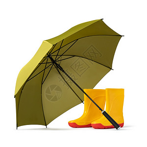 白色背景的绿雨伞和口香糖绿色雨伞和口香糖图片