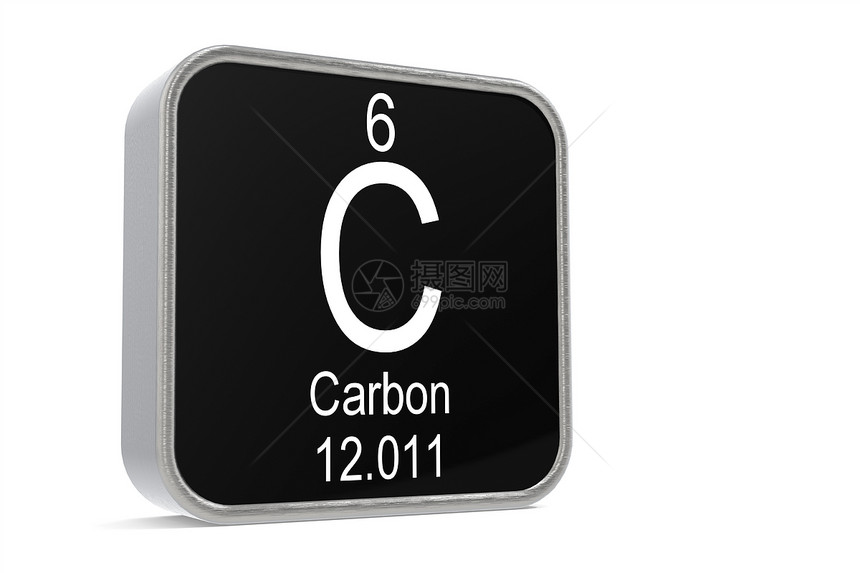 3D平方块的碳元素符号图片