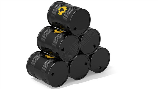 黑桶用于残忍石油或3D图片
