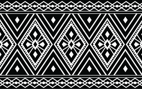 Aztec重复黑色和黄背景纹理Fabric布料设计壁纸包装背景图片