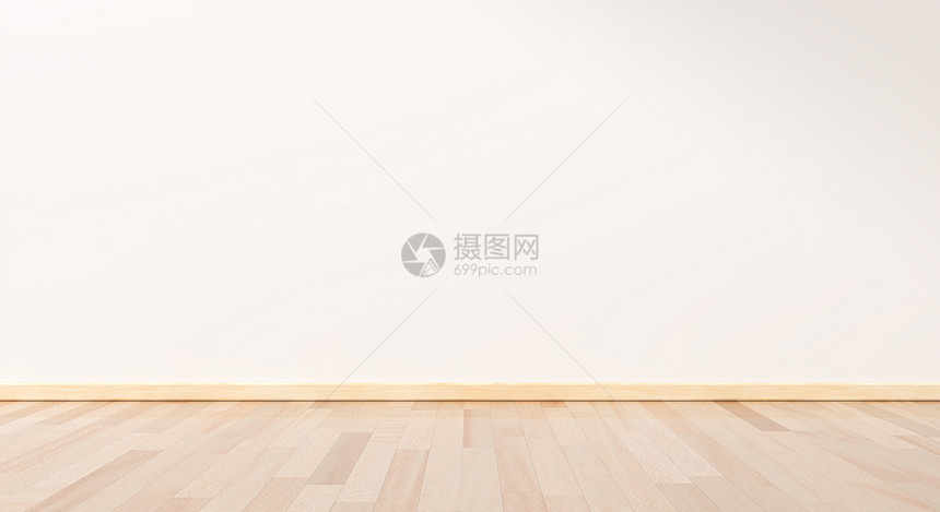 空房间白色木制室内设计现代最起码的日本式房间壁白色您的文本空间3D翻譯图片