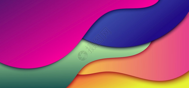 抽象动态3D梯度色波形状液体形状矢量插图图片